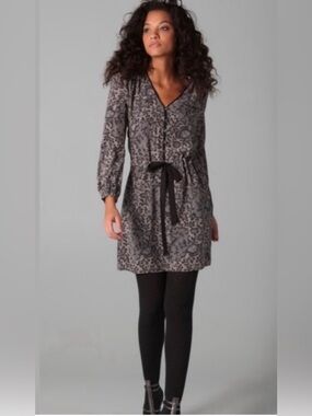 Rebecca Taylor Floral Silk Shirt Dress Romantic Boho Size‎ 6